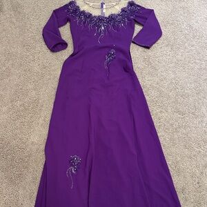Elegant Purple Evening Gown